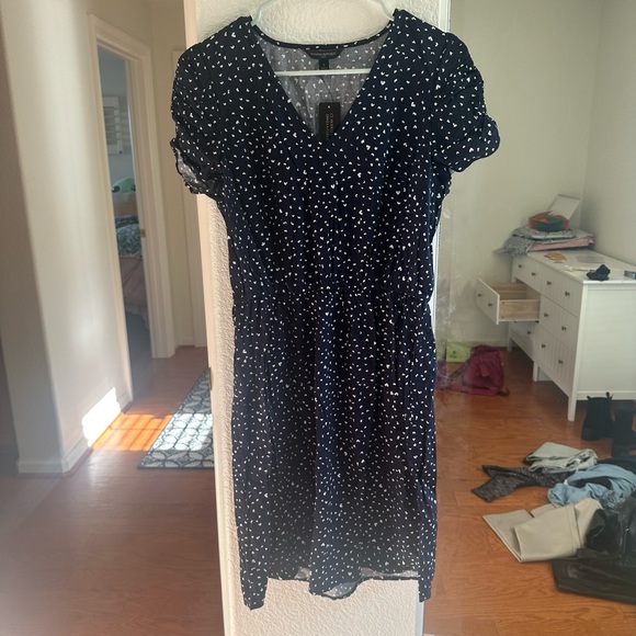 NWOT Banana Republic Blue Hearts Sun Dress - Picture 1 of 3